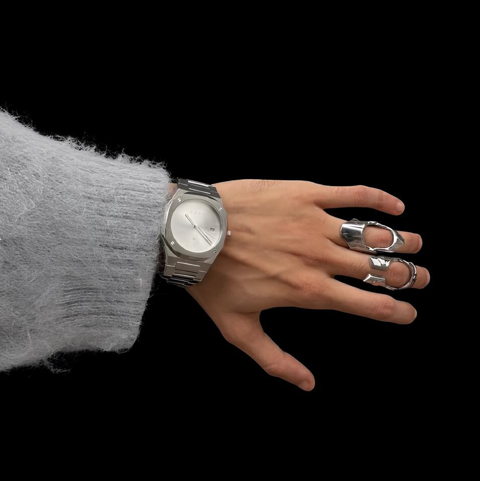 Punk Chrome Ring | US Size 7 - Image 5