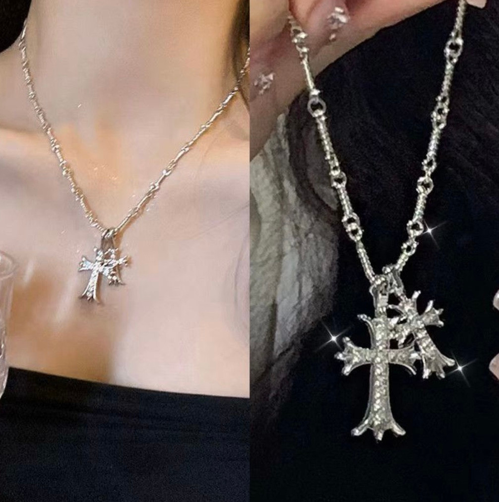 Chrome Double Heart Chain - Image 3