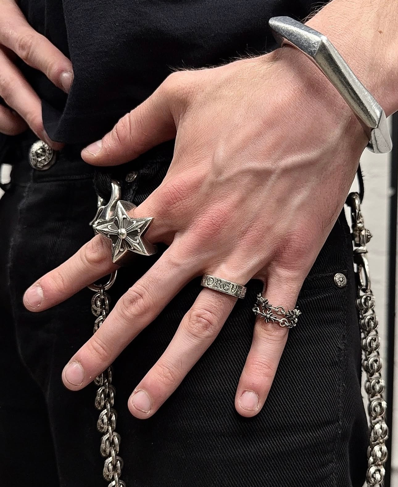 Chrome Star Heart Ring - Image 2