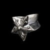 Chrome Star Heart Ring