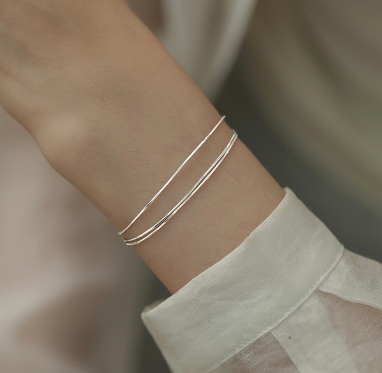 Snake Bone 3Layer Bracelet - Image 3